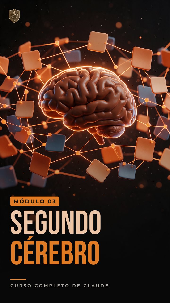 Pôster do módulo 03: Segundo cérebro no Obsidian